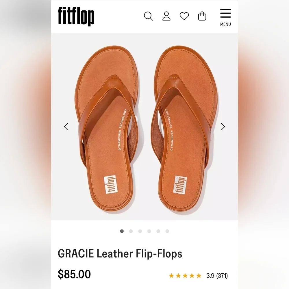 FitFlop | Gracie Leather Flip-Flop With Dynamicush Technology In Warm Rose NWOT! - Picture 3 of 13